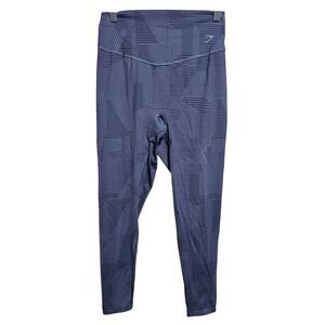 Gymshark Elevate Leggings womens Size Large Flue Fit Color Evening Blue (876)